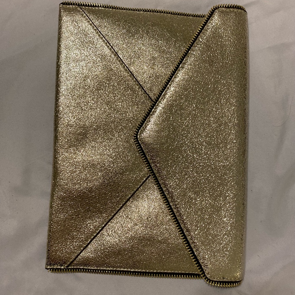 Gold Rebecca Minkoff clutch